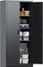 Black Metal Locking File Cabinet with Shelves