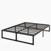 14 Inch King Bed Frame Sturdy Mattress Foundation, Heavy Duty Metal Platform with Steel Slats Support No Box Spring Needed, Noise Free, Easy Assembly, Black