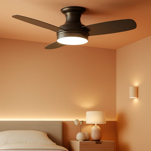 30 Inch Black Ceiling Fan EnergyEfficient RemoteControl