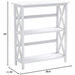 3-Shelf Montego Bookcase, White
