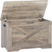 Grey Weathered Hardwood Storage Chest Bench Hinges