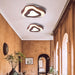 Nordic Irregular Flush Mount Solid Wooden Ceiling Light for Living Room