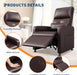 Power Recliner Chair - Heat and Massage, Adjustable Electric Recliner Ergonomic PU Leather Single Sofa, Tall Back, Padded Seat, Home Theater Seating for Living Room