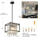 Black Crystal Chandelier For Entryway Ceiling Light