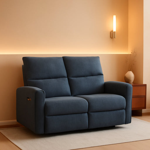 Recliner Loveseat, 2-Seater Zero Clearance Power Reclining Sofa with Usb/Type-C Charging, Breathable Chenille Fabric Wall-Hugger Couch for Small Living Room & Apartment (Gray)