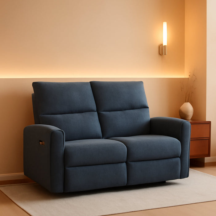 Recliner Loveseat, 2-Seater Zero Clearance Power Reclining Sofa with Usb/Type-C Charging, Breathable Chenille Fabric Wall-Hugger Couch for Small Living Room & Apartment (Gray)