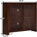 Small Sideboard Buffet Cabinet,Narrow Kitchen Storage Cabinet with 2 Rattan Doors,Mid Century Modern Thin Console Table for Living Room,Entryway(39.4" Walnut)