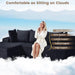 Black Modular Cloud Sofa Sectional Including Chaise