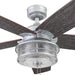 Ceiling Fans Foxhaven Farmhouse 52 Inch Ceiling Fan with Light, Outdoor Fan/Indoor Dual-Mount LED Ceiling Fan, 5 Blades, Ebony and Silver Oak Blade Finish Options, Galvanized (51631-01)