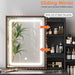 Black Makeup Vanity Desk with Sliding Mirror & 4 Drawers | Smart LED Mirror, 3 Adjustable Lighting Modes, Vanity Chair, 4 Drawers, 7 Shelves, Dressing Table for Women, Girls