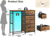 Brown Walnut StorageOrganizer Dresser With RGBLights