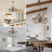 Eight Light French Country Adjustable Pendant Chandelier