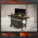 Charcoal Grills,36" Outdoor Barbecue Grill,Heavy Duty Dual-Zone Smoker Grill with 2 Lifting Charcoal Trays,Foldable Side Tables,Oversized Cooking Area for Bbq,Yard,Party