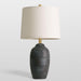 24.5" Vintage Ceramic Table Lamp for Living Room Black Single