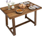 Solid Pine Farmhouse Dining Table WalnutFinish 48Inch