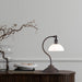 Bankers - Cordless LED Table Lamp, Battery-Operated, Rechargeable, 3-Level Dimming, Universal USB-C Charging, 180° Swivel Head, White Jade Glass Shade, Oil Rubbed Bronze