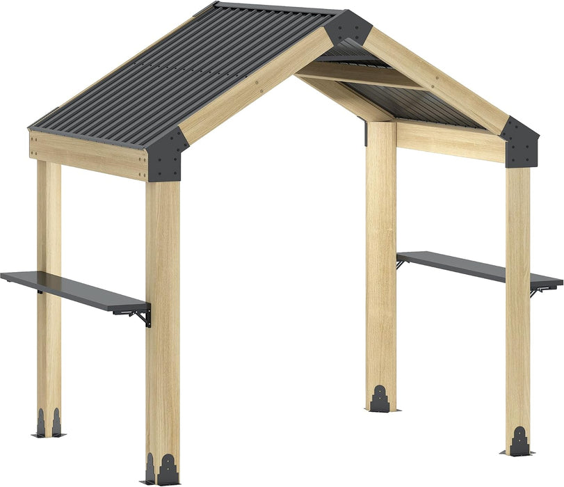 Outdoor Grill Gazebo Featuring Hardtop 7.7x5.7 Feet