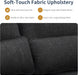 Black LShaped Sleeper Sofa With Integrated Storage