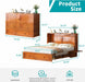 Queen Murphy Cabinetry Bed USB Charging ConsoleUnit