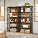 71 Inch Industrial Metal Bookshelf Freestanding Unit