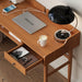 Vintage-Style Desk with Scandinavian Flair, Computer or Laptop Desk, Writing Desk with Drawer and Open Storage Cubby, Small Space Dressing Table