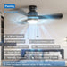 Ceiling Fans with Lights, 42 Inch Low Profile Ceiling Fan with Pull Chain and Remote Control, Flush Mount, Reversible, 3CCT, Dimmable, Noiseless, Black Pull Cord Ceiling Fan for Bedroom