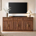 70" Modern Buffet Cabinet with 6 Doors & 3 Drawers Storage, Walnut