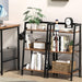 Three Tier Industrial Bookcase Rustic Brown Finish
