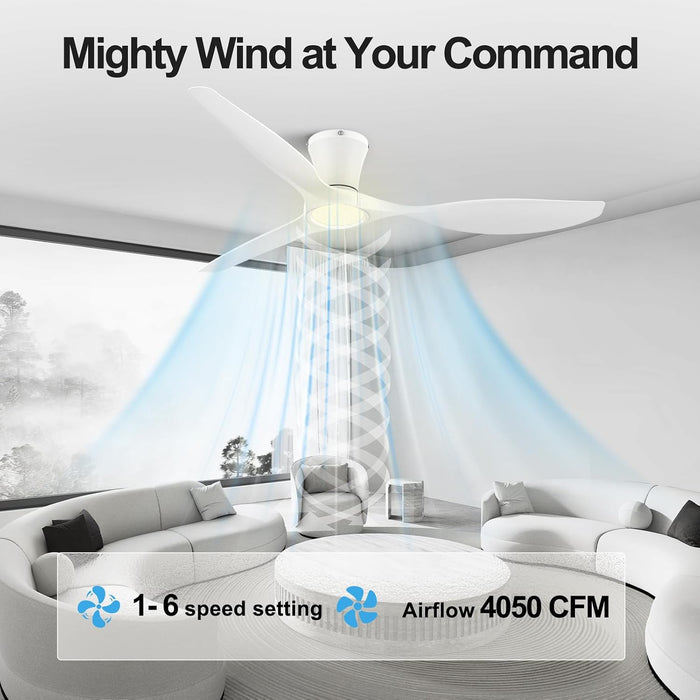 Integrated Lighting Reversible 52 Inch Ceiling Fan