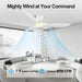 Integrated Lighting Reversible 52 Inch Ceiling Fan