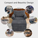 35.82” Accent Chair with Ottoman Upholstered Living Room Chairs for Reading Chair with Chaise Lounge Chairs Indoor, Comfortable Armchair for Bedroom (Gray, 35.82")