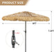 8FT Tiki Umbrella, Patio Umbrella Thatched Umbrella Outdoor Patio, Upgrade with UPF 50+, Tiki Beach Umbrellas with Zinc Alloy Push Button Tilt and for Pool Backyard