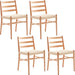 Wood Rattan Dining Room Chairs Set of 2 with Comfortable Woven Seat, Fully Assembled, Nature - Set of 4