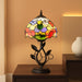 Tiffany Style Stained Glass Table Lamp Blue Hummingbird 18 Inch