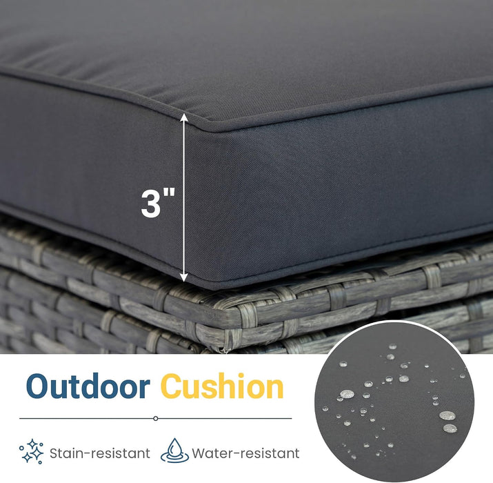 Outdoor Patio Furniture Set, All Weather Patio Sectional Sofa