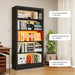 Black Metal Adjustable Bookshelf Five Shelves 71in
