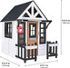 Riverscape Wooden Playhouse with Working Doorbell, Fence, Kitchen and Pet Door