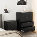FourDrawer Dresser With IndustrialGrade Metal Legs Black