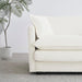 White Chenille Two Seater Upholstered Cozy Loveseat