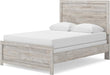 Signature Design by Ashley Jonnifer Full Panel Bed Frame, Light Gray Bedroom Furniture with Panel Headboard, Engineered Wood and Decorative Laminate, Relaxed Casual Style