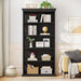 6-Tier Bookcase, 71 Inches Industrial Bookshelves and Bookcases, Floor Standing 5 Shelf Display Storage Shelves Tall Bookcase for Home Office, Living Room, Bed Room, All Black