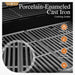 4-Burner Gas BBQ Grill with Side Burner and Porcelain-Enameled Cast Iron Grates, 42,000BTU Propane Grills Outdoor Cooking Barbecue Cabinet Style, Blue