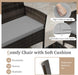 4 Piece Patio Furniture Set, Outdoor Rattan Conversation Set with Loveseat, Wicker Chairs, Tempered Glass Coffee Table, Wicker Patio Set for Backyard, Porch (Grey)