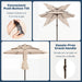 10Ft 3 Tier Patio Umbrella, Outdoor Market Table Umbrella with UPF 50+ Vented Canopy, 8 Sturdy Ribs, Easy Push Button Tilt and Crank, Windproof for Deck, Pool, Backyard and Garden