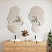 Irregular Wall Mirror Asymmetrical Mirror, 34''X20.5'' Decorative Modern Mirrors for Bathroom Bedroom Living Room Entryway, Cloud Frameless Mirror, Wall Mounted (34''X20.5'', Cloud)