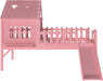 Pink Twin Loft Bed With PremiumLEDLighting Modules