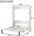 Queen-Size Murphy Desk Bed White-High-Gloss Finish