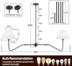 FiftyFiveInch MatteBlack DualHead Linear Chandelier