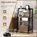 Three Tier Industrial Bookcase Rustic Brown Finish
