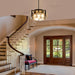 Black Four Light Adjustable Kitchen Island Chandelier
